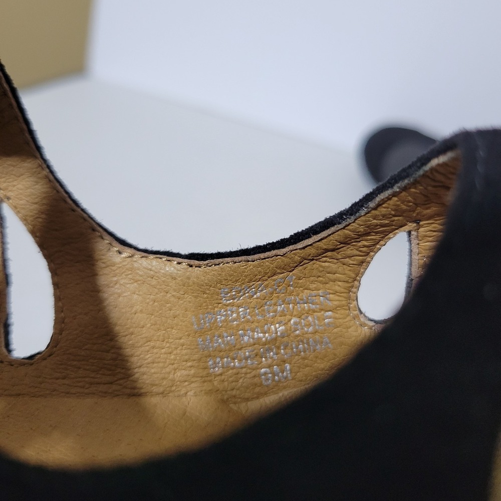Jeffrey Campbell Edna Black Suede Cut Out Wedge Pumps Size 9M - Picture 8 of 8